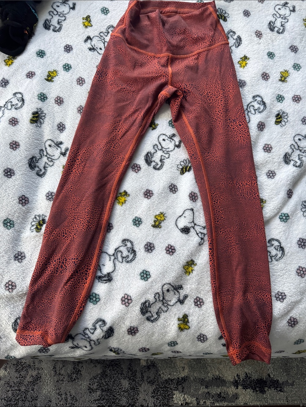 lululemon athletica Rust Orange Textured Active Leggings